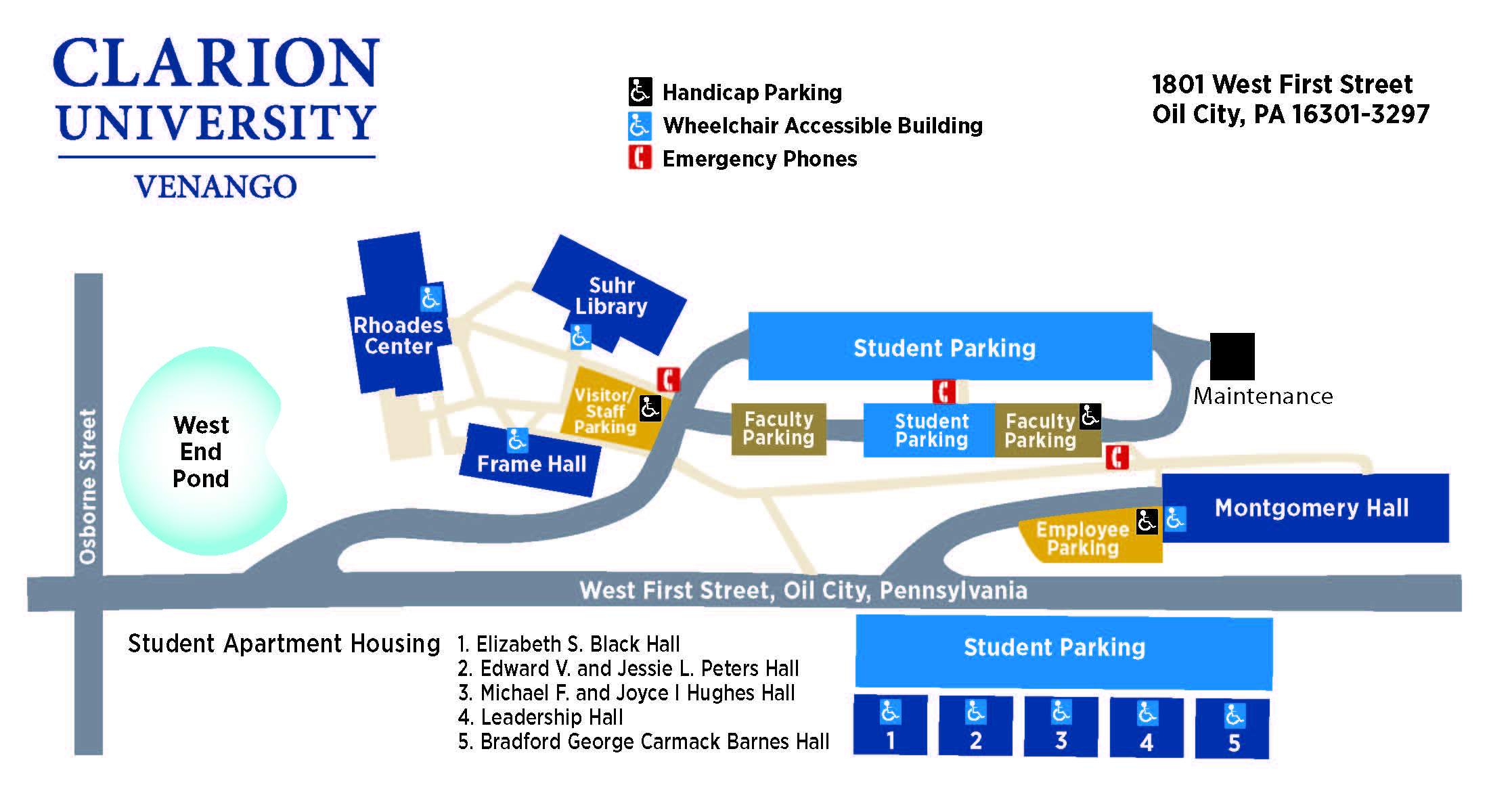 Venango campus map